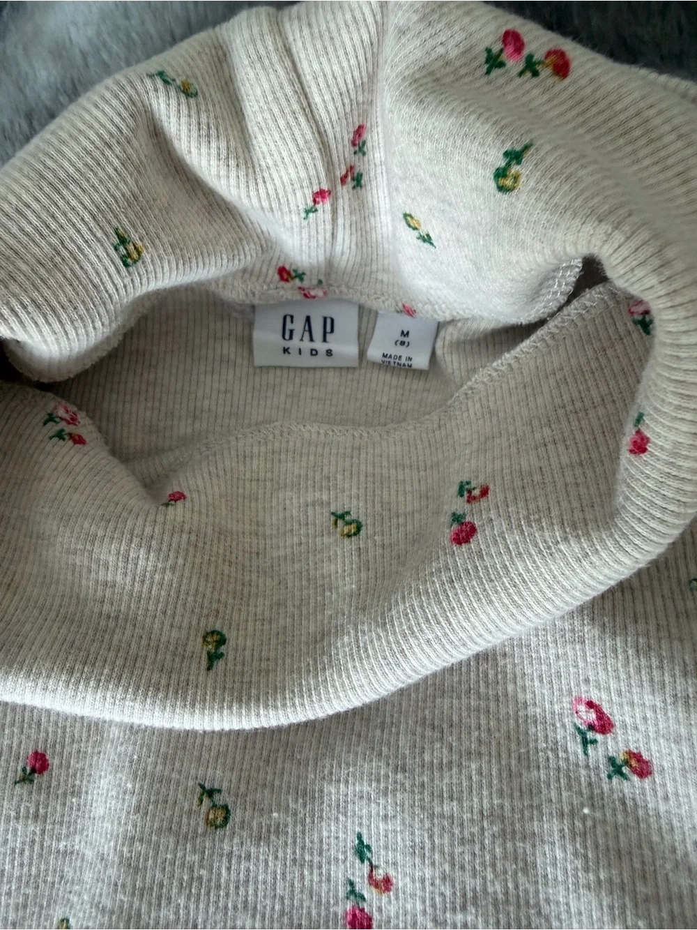 GAP Kids girls floral puff sleeve turtleneck